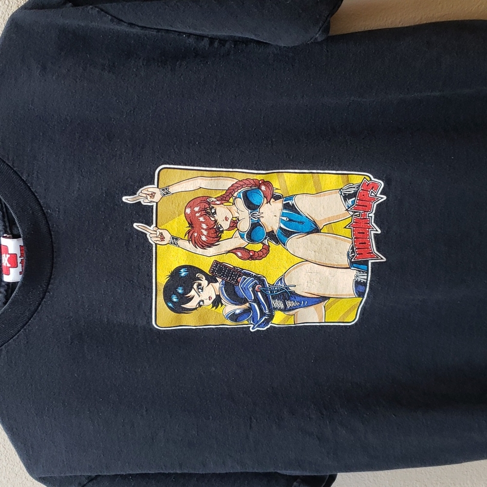 Hook-ups Wrestling Federation, medium, navy t-shirt, skateboarding tee, vintage